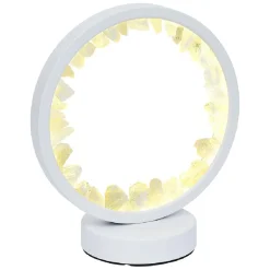 Lampe circulaire à LED avec pierres minérales < Gifi Online