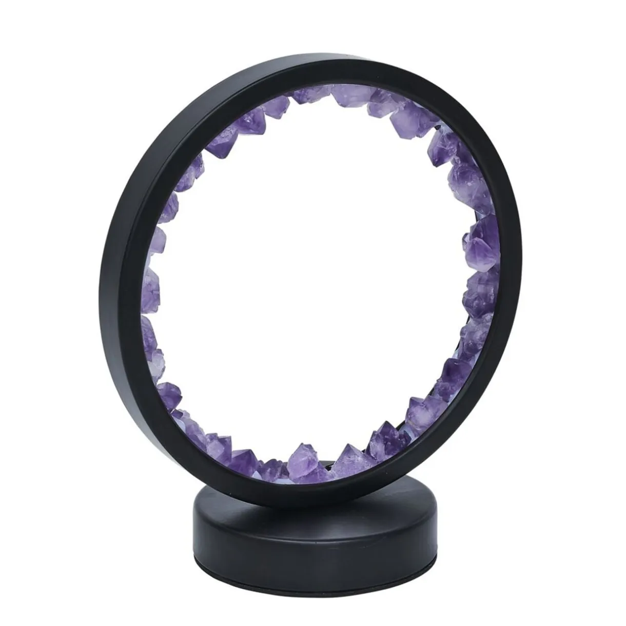 Lampe circulaire à LED avec pierres minérales < Gifi Online