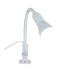 Lampe clip flexible plastique et métal blanc 34cm < Gifi