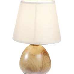 Lampe céramique effet bois cérusé 17x17xH26,5cm < Gifi Online