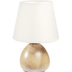 Lampe céramique effet bois cérusé 17x17xH26,5cm < Gifi Online