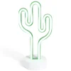 Lampe d'ambiance néon à poser forme cactus vert 13x10xH25cm