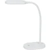 Lampe de bureau flexible à LED avec support téléphone blanche