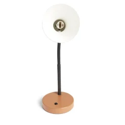 Lampe de bureau orientable métal orange Ø14xH36cm