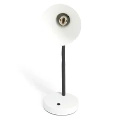 Lampe de bureau orientable métal blanc Ø14xH36cm < Gifi New