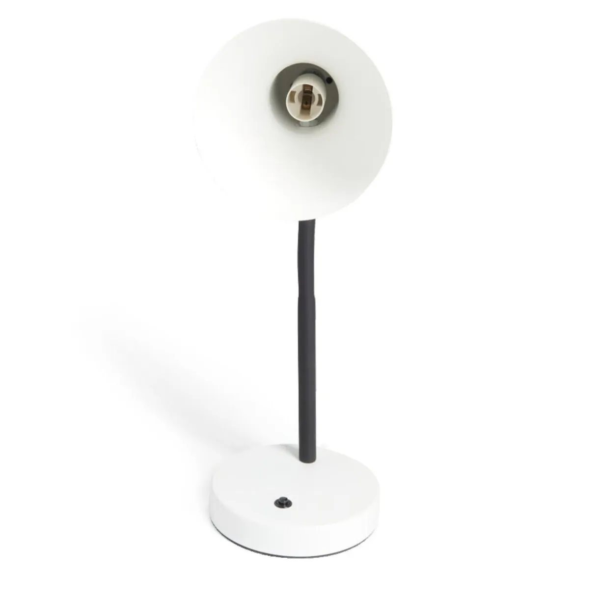 Lampe de bureau orientable métal blanc Ø14xH36cm < Gifi New