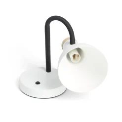 Lampe de bureau orientable métal blanc Ø14xH36cm < Gifi New
