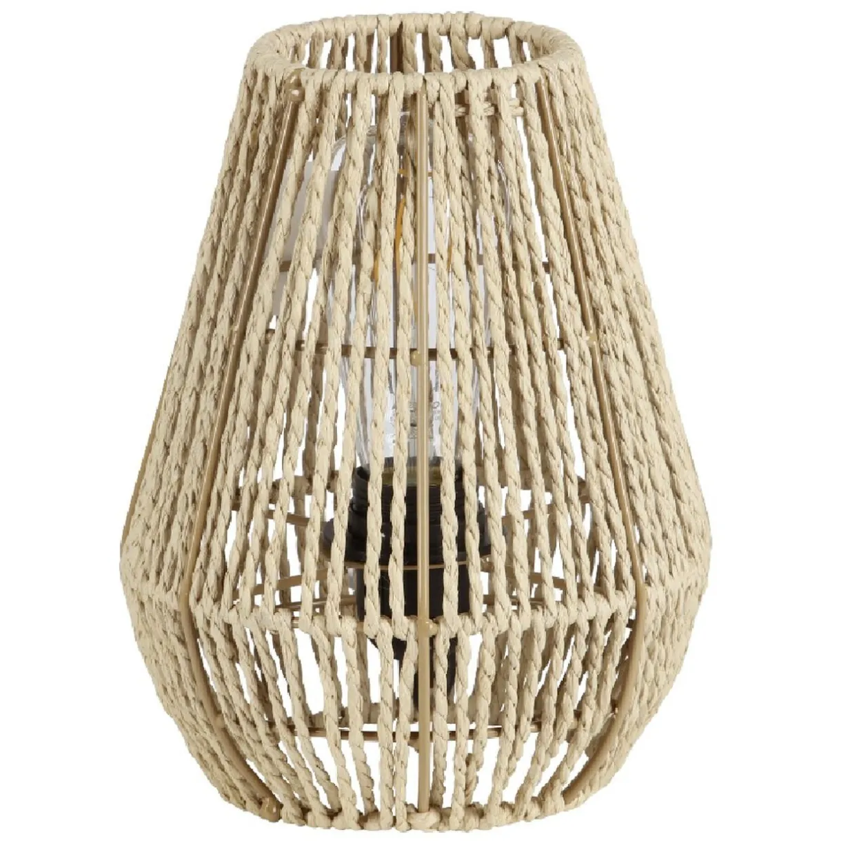 Lampe de chevet avec abat jour en cordage imitation jute naturel < Gifi Clearance
