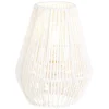 Lampe de chevet avec abat jour en cordage imitation jute blanc