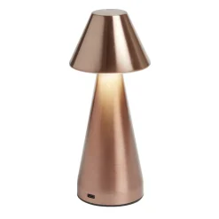 Lampe de table Conni USB tactile orange Ø9,5xH22,5cm