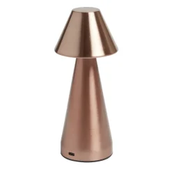Lampe de table Conni USB tactile orange Ø9,5xH22,5cm