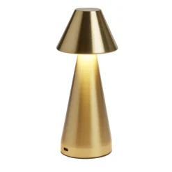 Lampe de table Conni USB tactile jaune Ø9,5xH22,5cm