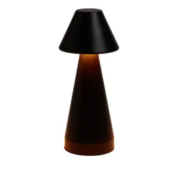 Lampe de table Conni USB tactile noire Ø9,5xH22,5cm