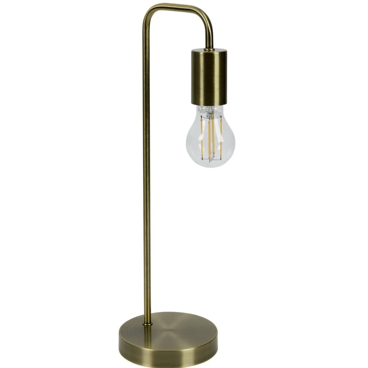 Lampe de table filaire métal doré Ø13xH45cm < Gifi New