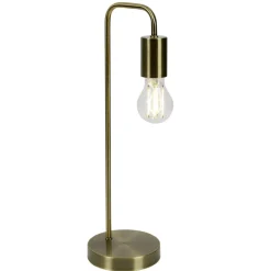 Lampe de table filaire métal doré Ø13xH45cm < Gifi New