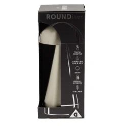 Lampe de table Roundi USB tactile grise Ø9,5xH22,5cm < Gifi Clearance