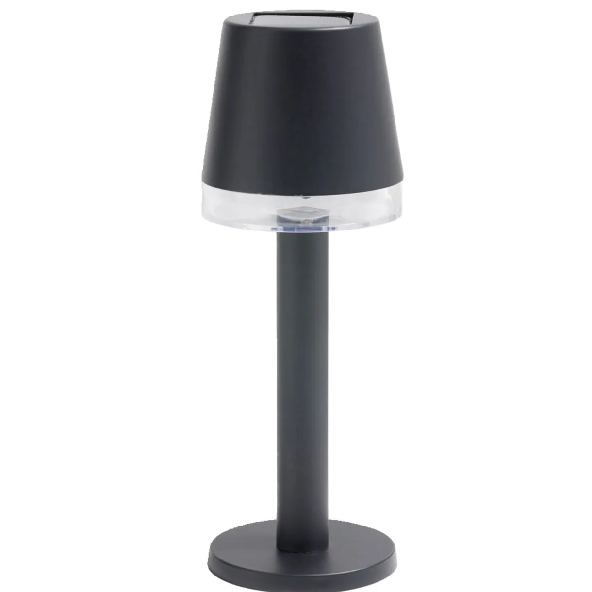 Lampe de table solaire LED à poser noire Ø8xH21cm < Gifi Best
