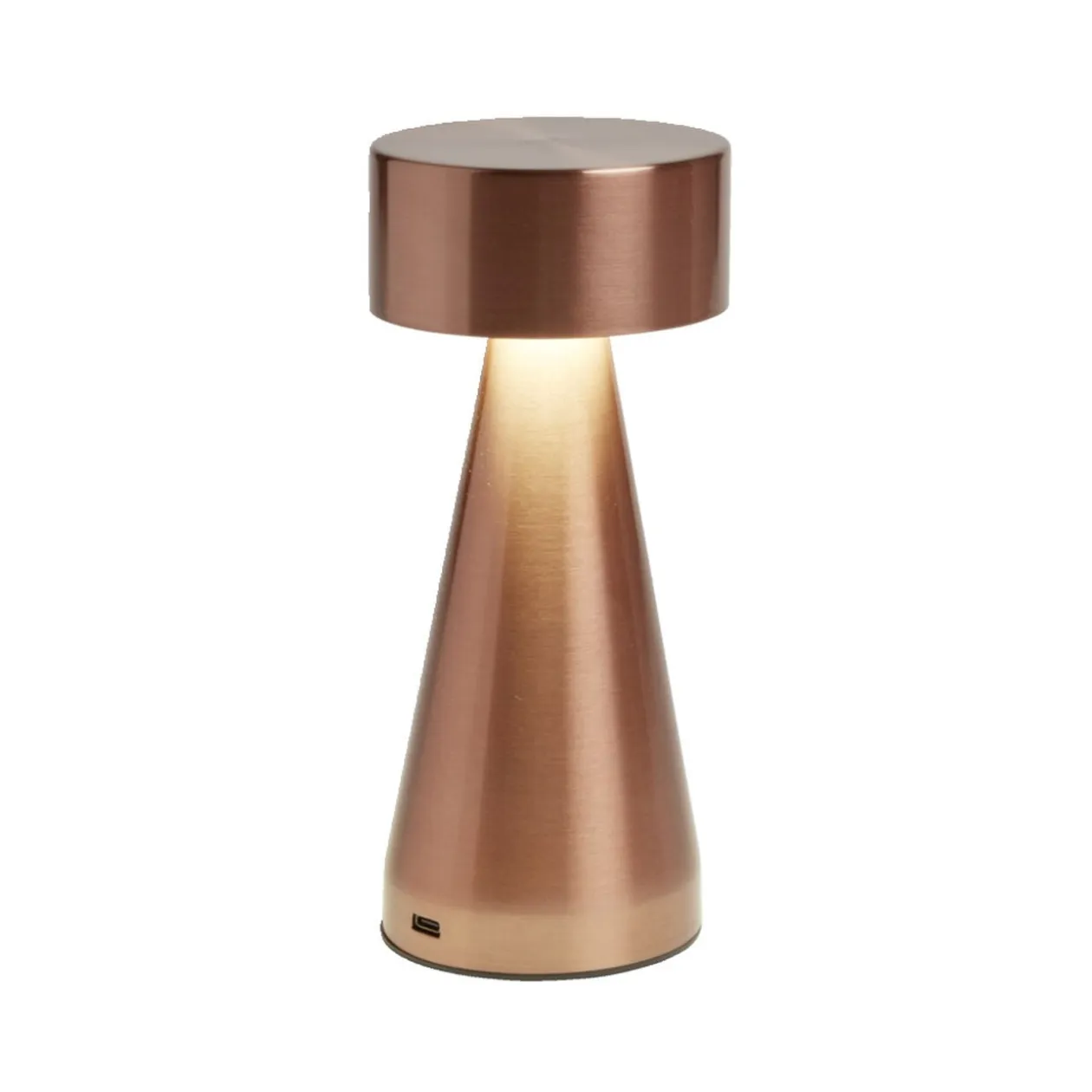 Lampe de table Squari USB tactile orange Ø9,5xH22,5cm