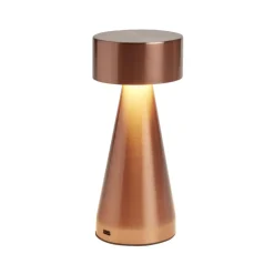 Lampe de table Squari USB tactile orange Ø9,5xH22,5cm