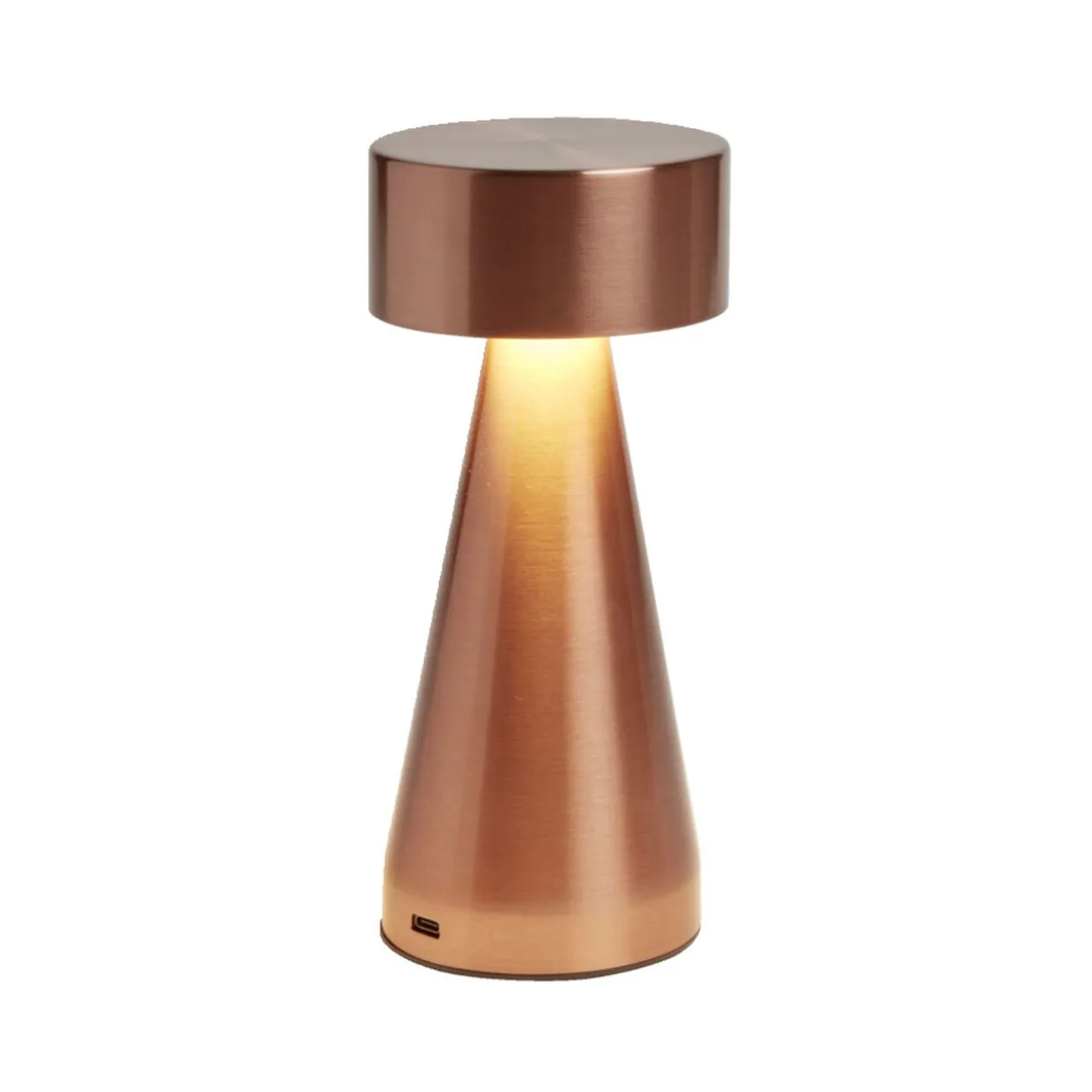Lampe de table Squari USB tactile orange Ø9,5xH22,5cm