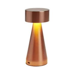 Lampe de table Squari USB tactile orange Ø9,5xH22,5cm
