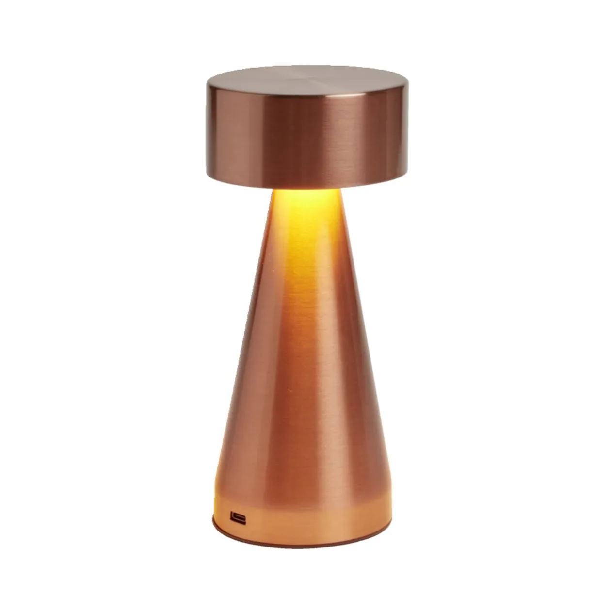 Lampe de table Squari USB tactile orange Ø9,5xH22,5cm