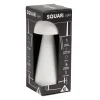 Lampe de table Squari USB tactile blanche Ø9,5xH22,5cm