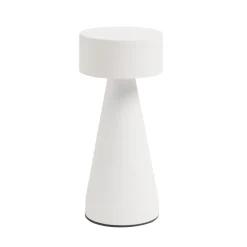 Lampe de table Squari USB tactile blanche Ø9,5xH22,5cm