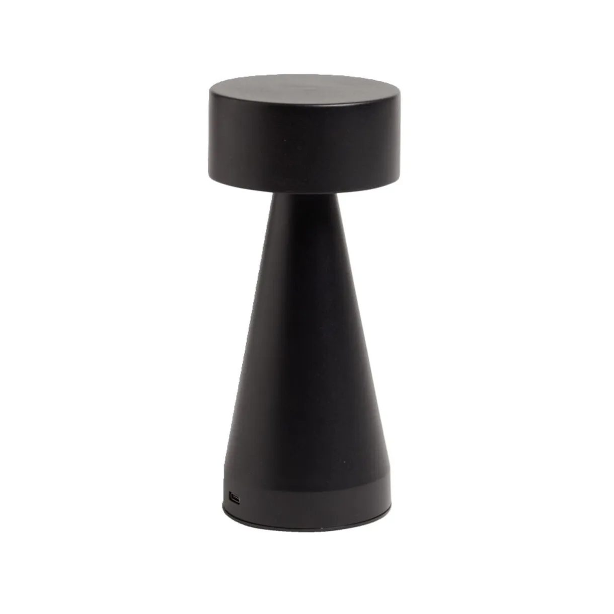 Lampe de table Squari USB tactile noire Ø9,5xH22,5cm < Gifi Online