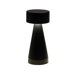 Lampe de table Squari USB tactile noire Ø9,5xH22,5cm < Gifi Online