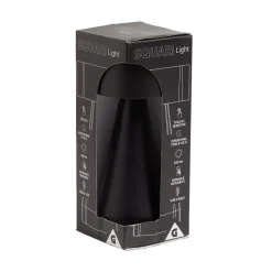 Lampe de table Squari USB tactile noire Ø9,5xH22,5cm < Gifi Online