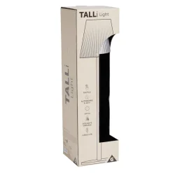 Lampe de table Talli USB tactile grise Ø11xH37cm