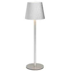 Lampe de table Talli USB tactile grise Ø11xH37cm