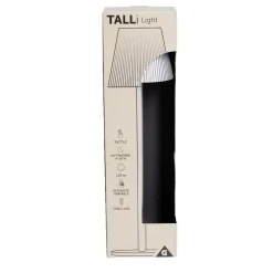 Lampe de table Talli USB tactile grise Ø11xH37cm