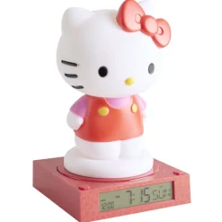 Lampe 3D réveil Hello Kitty affichage date plastique rouge et blanc 19,5x15xH23cm < Gifi Best