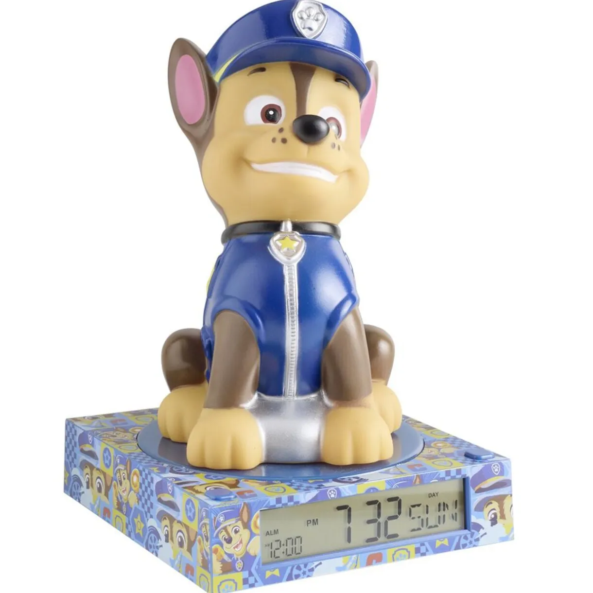 Lampe 3D réveil Pat Patrouille avec affichage date bleu 13x13xH15cm < Gifi Online