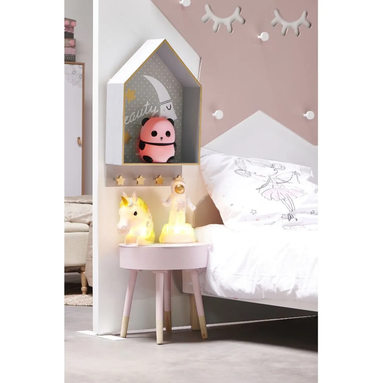 Lampe forme Panda à LED fixes et changeantes