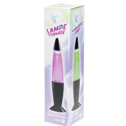Lampe à lave tornade LED RVB USB-C plastique noir Ø9xH34cm