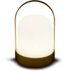 Lampe LED avec anse polypropylène blanc et beige H21,5xL14x13cm