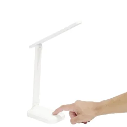 Lampe LED de bureau USB avec support téléphone 28x9xH26cm < Gifi Discount