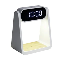 Lampe LED 3en1 horloge numérique et chargeur à induction