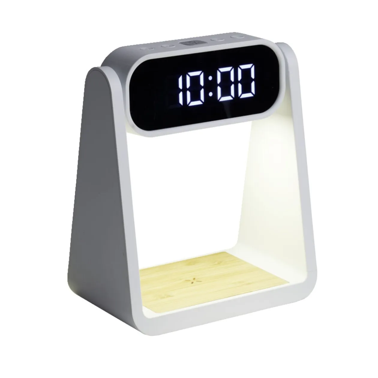 Lampe LED 3en1 horloge numérique et chargeur à induction