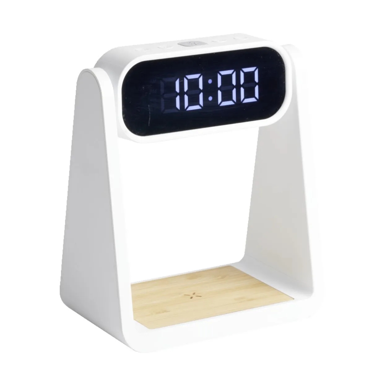 Lampe LED 3en1 horloge numérique et chargeur à induction