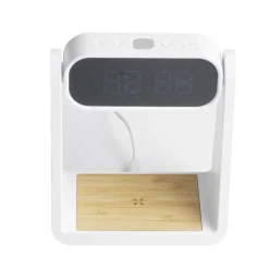 Lampe LED 3en1 horloge numérique et chargeur à induction