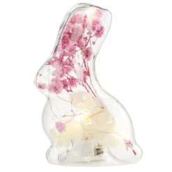 Lampe LED forme lapin en verre H12cm (2 modèles) < Gifi