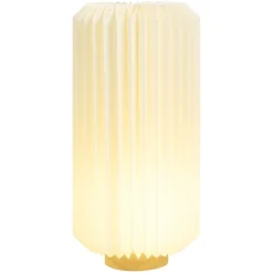 Lampe LED papier accordéon Ø16xH32cm < Gifi