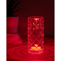 Lampe LED RGB tactile design cristal avec télécommande Ø7,5xH15,5cm < Gifi Sale