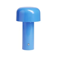 Lampe LED tactile rechargeable bleue Ø12,5xH20,5cm