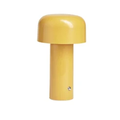 Lampe LED tactile rechargeable jaune Ø12,5xH20,5cm