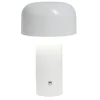 Lampe LED tactile rechargeable blanc Ø12,5xH20,5cm